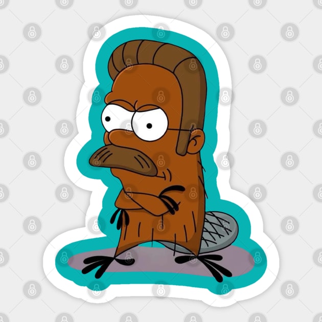 Angry Ned Sticker by strong chinese girl